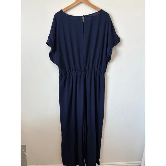 SHEIN Curve Dark Blue Short Sleeve Jumpsuit – 2XL – NWOT - Picture 5 of 6